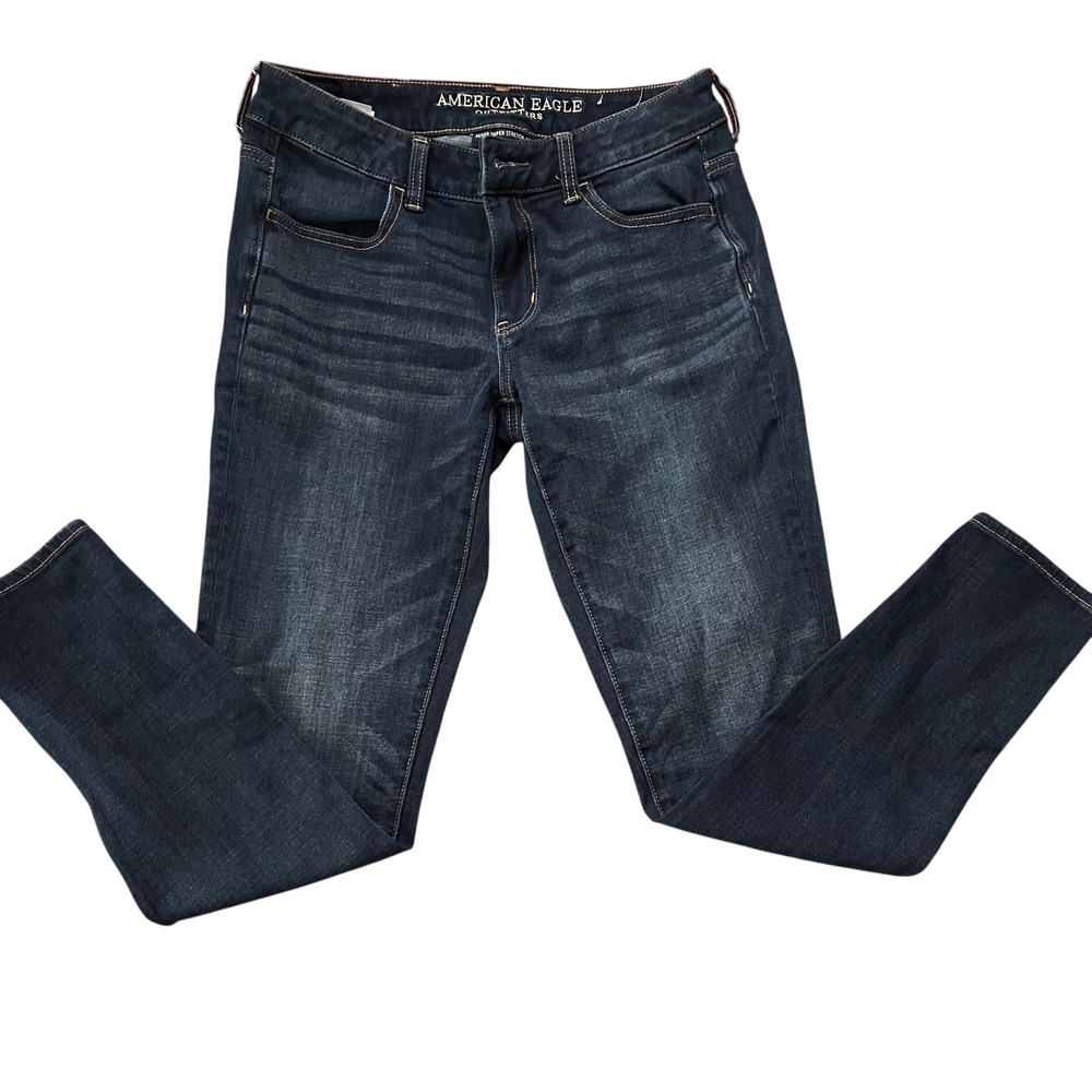 American Eagle Outfitters Women's Dark Wash Super Stretch X4 Jeans‎ Size 6